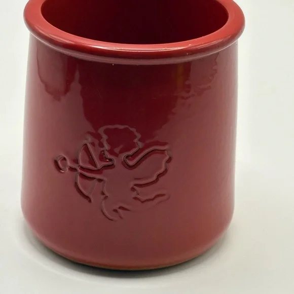 La Fermière Red Terracotta Cherub Cupid Yogurt Pot Valentine Limited Edition - Picture 2 of 5